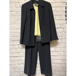 Kasper Black Blazer and Pants Set